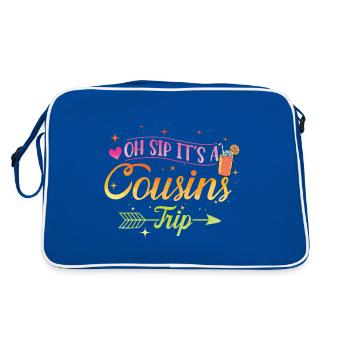 Girls Weekend Oh Sip It's A Cousins Trip - Retro Bag - blue/white - Back