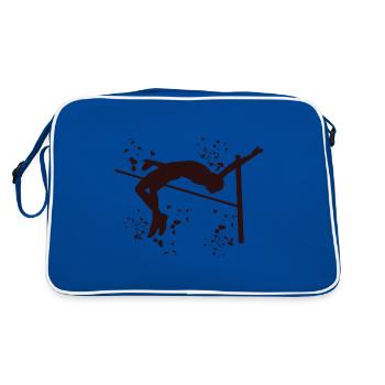 Saut en hauteur Aquarelle Saut en hauteur - Sac Retro - bleu/blanc - Dos