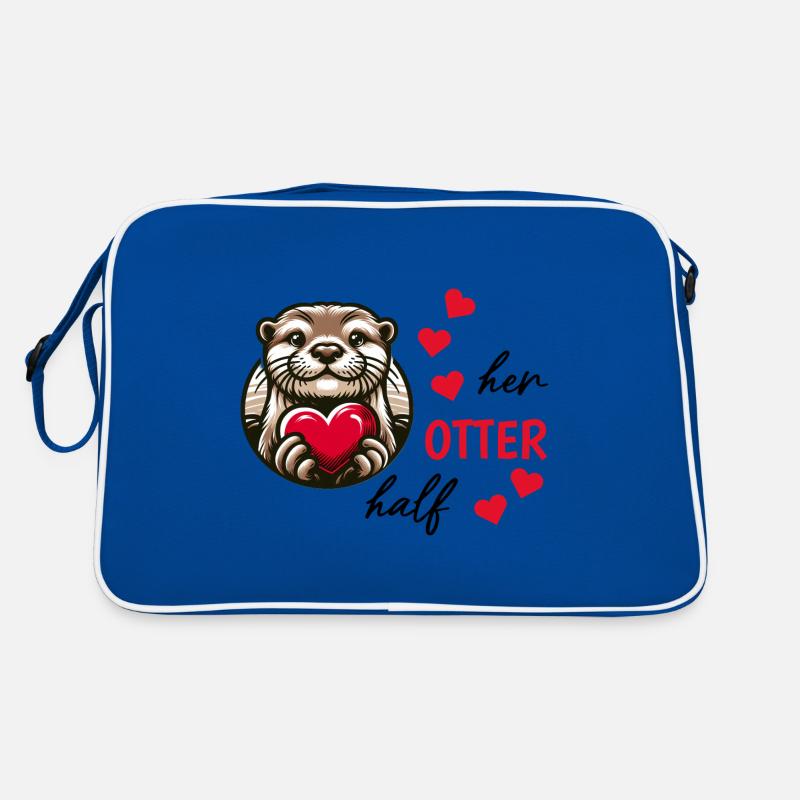 Otter half liebe geschenk Retro Tasche