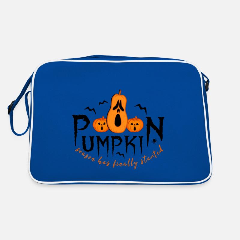 Kürbis Halloween Fledermäuse Retro Tasche