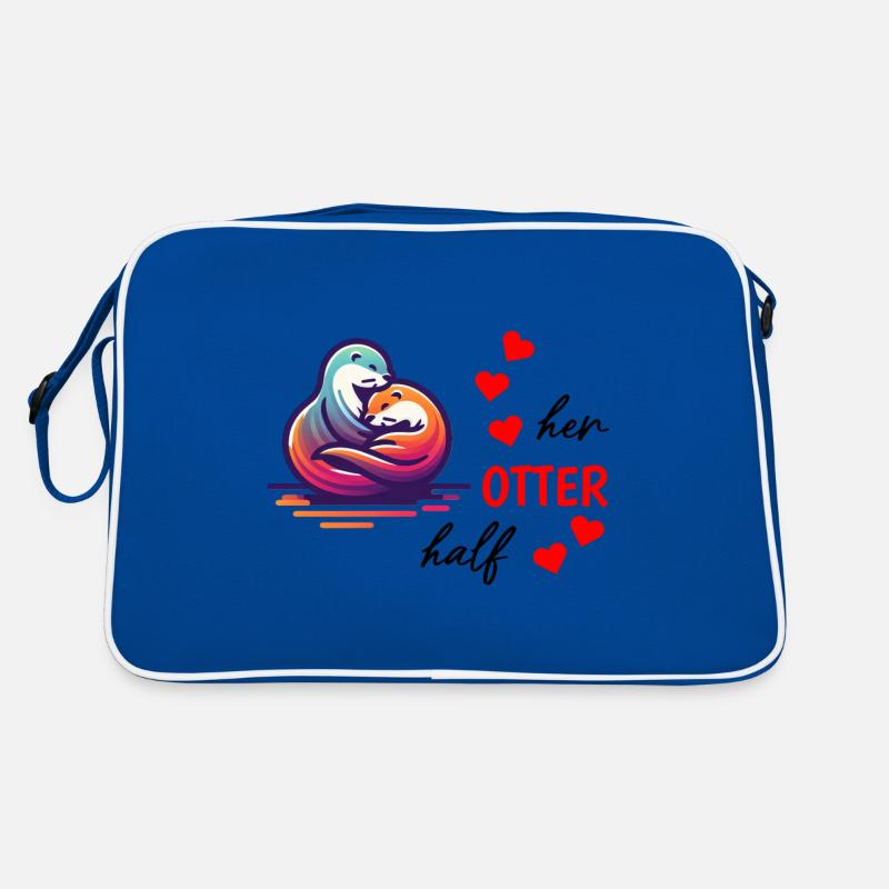 Otter half liebe geschenk Retro Tasche