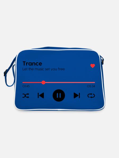 Trance - Retro Bag - blue/white - Back