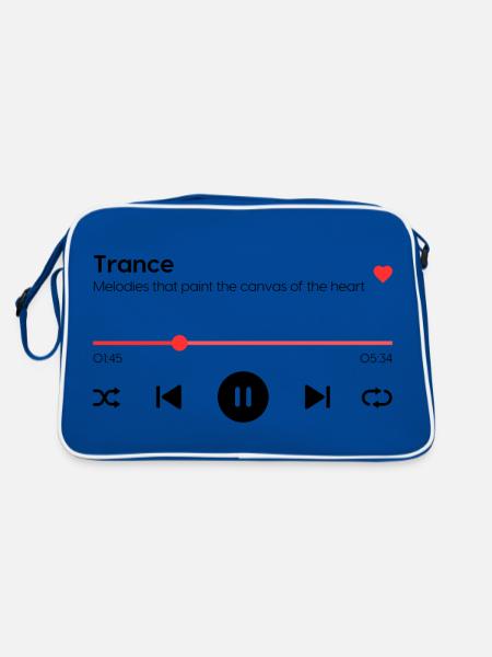 Trance - Retro Bag - blue/white - Back