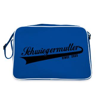 schwiegermutter 2025, beste schwiegermutter ever - Retro Tasche - Blau/Weiß - Hinten