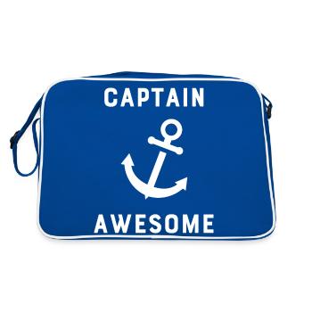 Captain Awesome - Retro Bag - blue/white - Back
