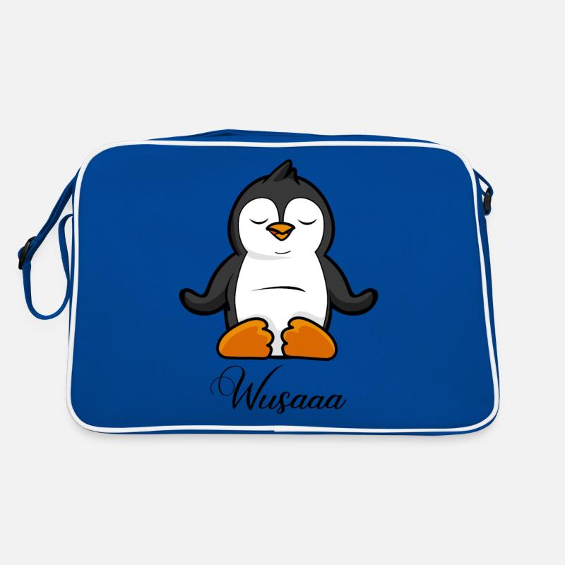 Auszeit Durchatmen Wusaaa Pinguin Retro Tasche