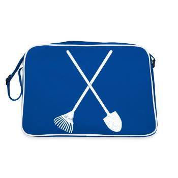 Pelle et râteau - Sac Retro - bleu/blanc - Dos