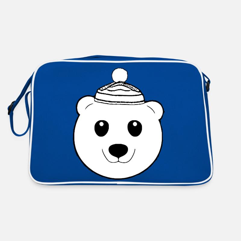Weihnachten Eisbär Winter Bär Schnee Tier Tiere 06 Retro Tasche