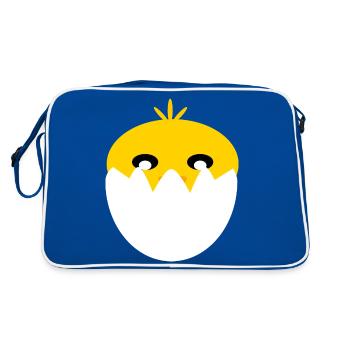 Chicks from the egg - Retro Bag - blue/white - Back