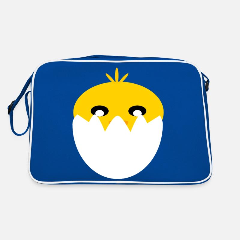 Küken aus dem Ei Retro Tasche
