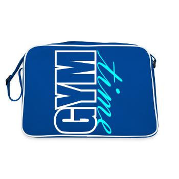 GYM time - Retro Tasche - Blau/Weiß - Hinten