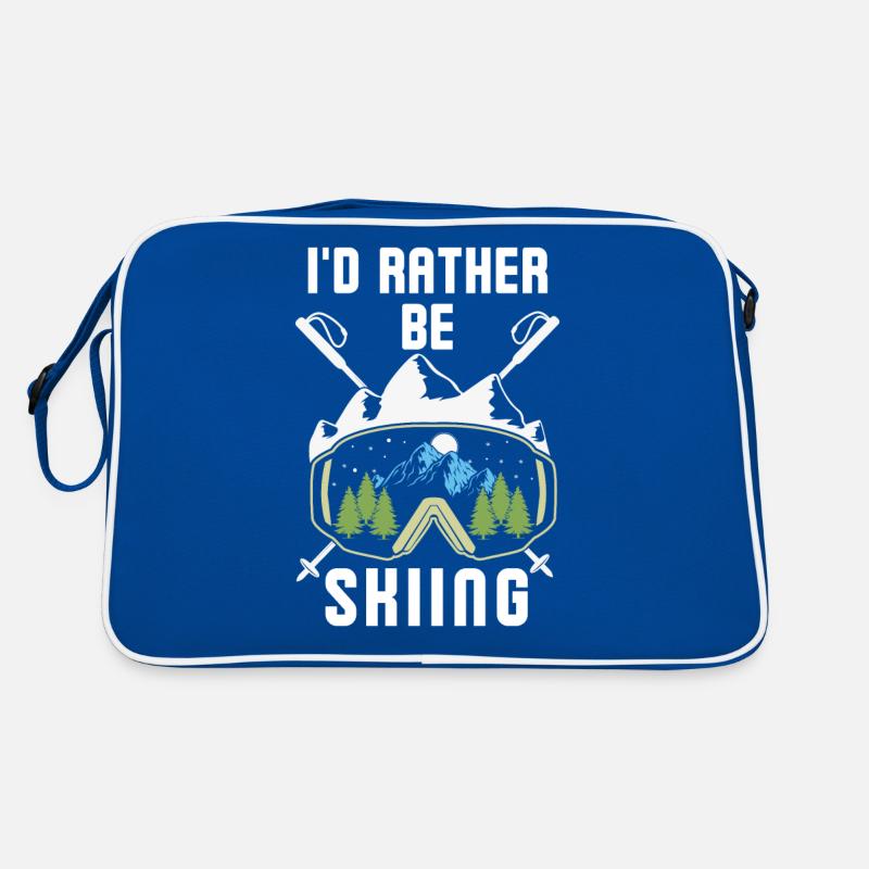 I'd rather be skiing 3 - Retro Bag - blue/white