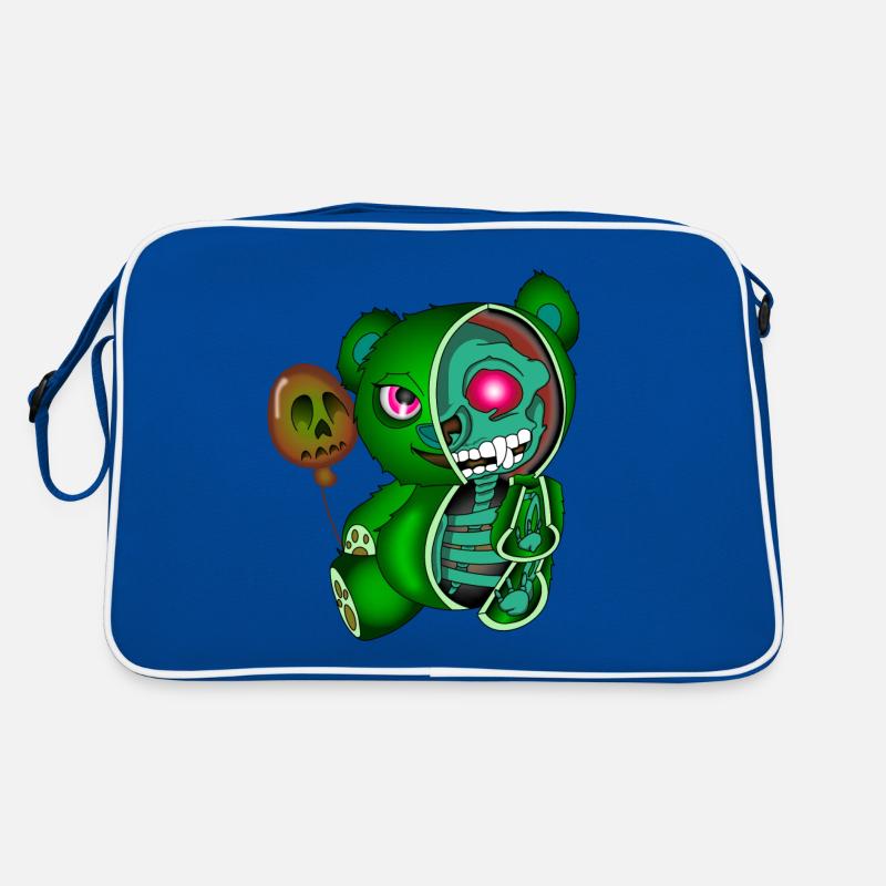 Skull Teddy Bear Skeleton Bear Halloween Shirt Retro Bag