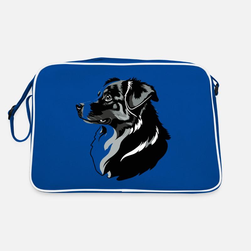 Border Collie - Conception de chien de compagnie Sac Retro