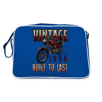 Vintage Motorrad Biker Motorrad Geburtstag 1996 - Retro Tasche - Blau/Weiß - Hinten