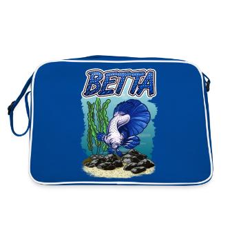 Betta Fish Aquarium pour les pisciculteurs - Sac Retro - bleu/blanc - Dos