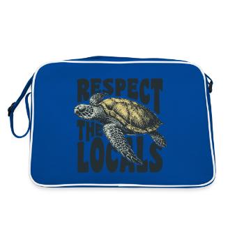 Respect the locals - Sac Retro - bleu/blanc - Dos