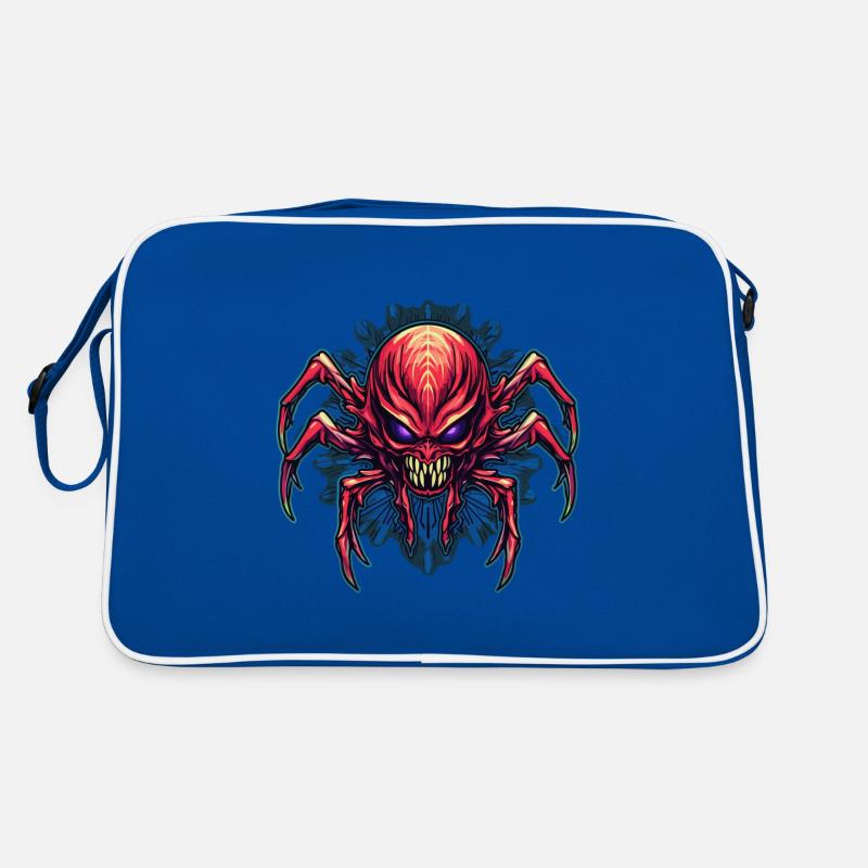 Arachnides de conception d’araignée abstraite colorée Sac Retro