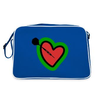 Darts - Darts - Darts Players - Darts Gifts - Retro Bag - blue/white - Back