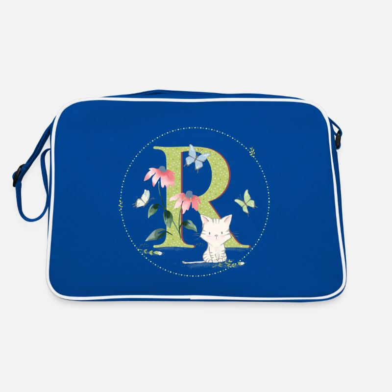 Lettre initiale R avec chat Sac Retro
