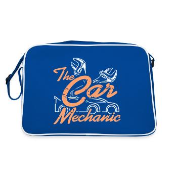 Citation d’un passionné de réparation de garage automobile Wrench Life - Sac Retro - bleu/blanc - Dos