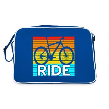 Ride Fast Ride Free Retro Cycling Vibes - Sac Retro - bleu/blanc - Dos