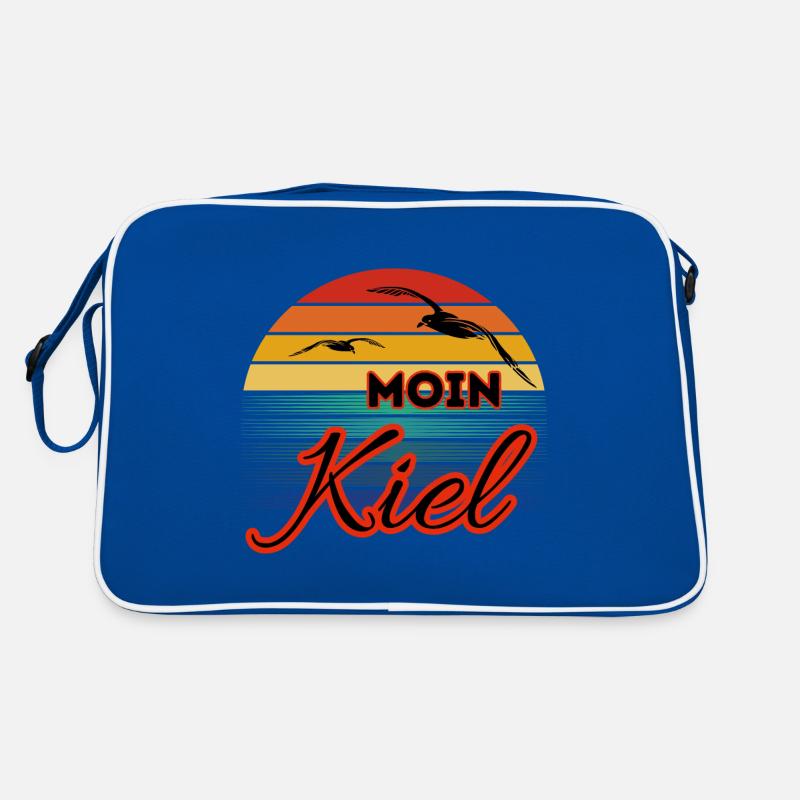 Moin Kiel with seagull in retro style Retro Bag