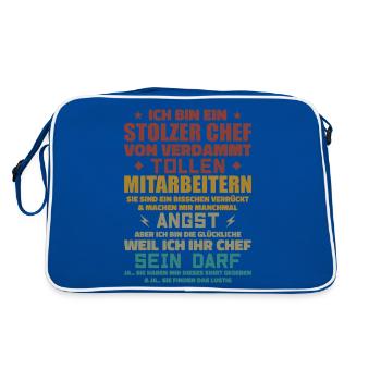 Un patron fier d’excellents employés - Sac Retro - bleu/blanc - Dos