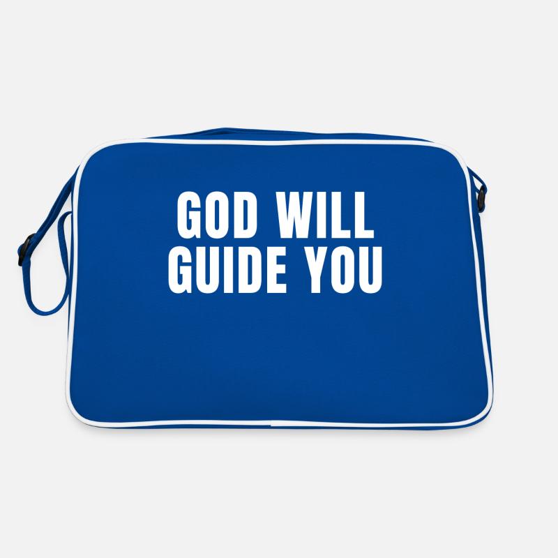 Gott wird dich führen - Christliche Zitate Retro Tasche