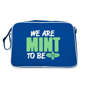 Nous sommes à la menthe pour être romantique Jeu de mots drôle - Sac Retro - bleu/blanc - Dos