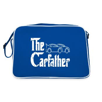 The Carfather Funny Car Dad Humor Parody - Retro Tasche - Blau/Weiß - Hinten