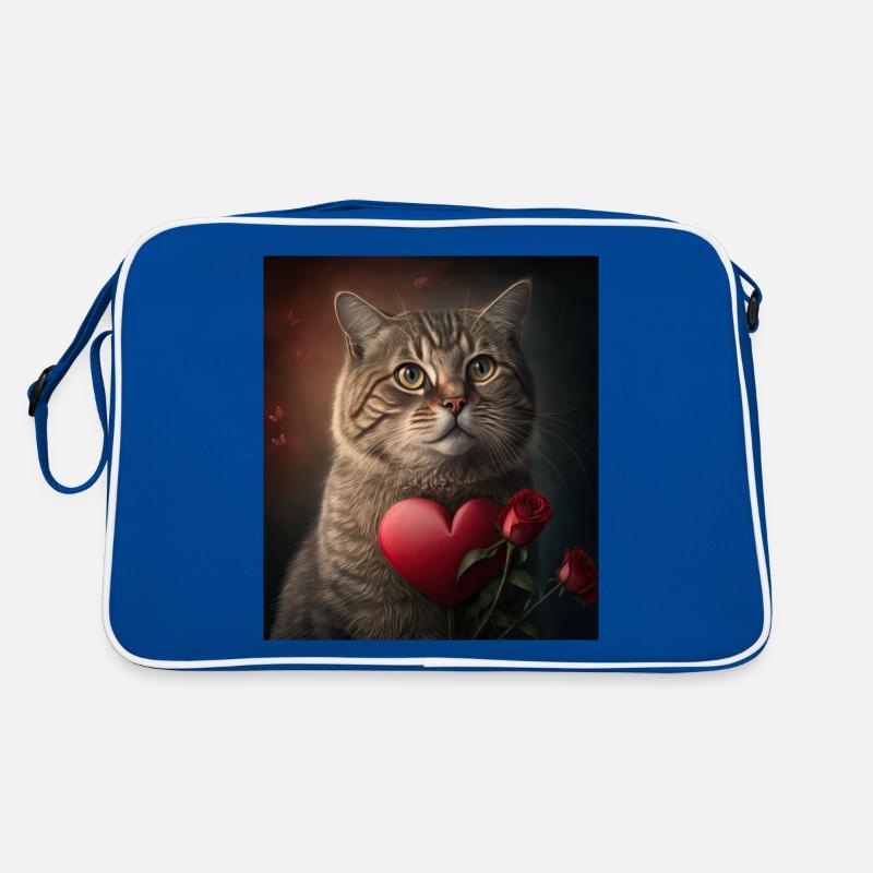 Saint-Valentin Cat Heart Rose Sac Retro