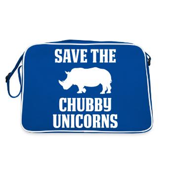 Save The Chubby Unicorns - Retro Bag - blue/white - Back