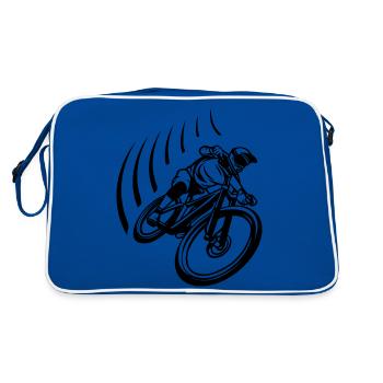 Mountain Bike Fahrrad BMX - Retro Bag - blue/white - Back