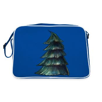 Épinette bleue à feuilles persistantes - Sac Retro - bleu/blanc - Dos