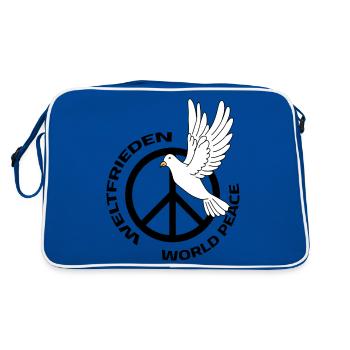 Weltfrieden - Paix dans le monde - Sac Retro - bleu/blanc - Dos