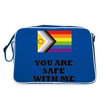 ESPACE SÛR LGBTQ vous êtes en sécurité avec moi - Sac Retro - bleu/blanc - Dos
