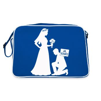 married couple - Retro Bag - blue/white - Back