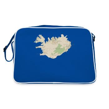 Map of Iceland - Retro Bag - blue/white - Back