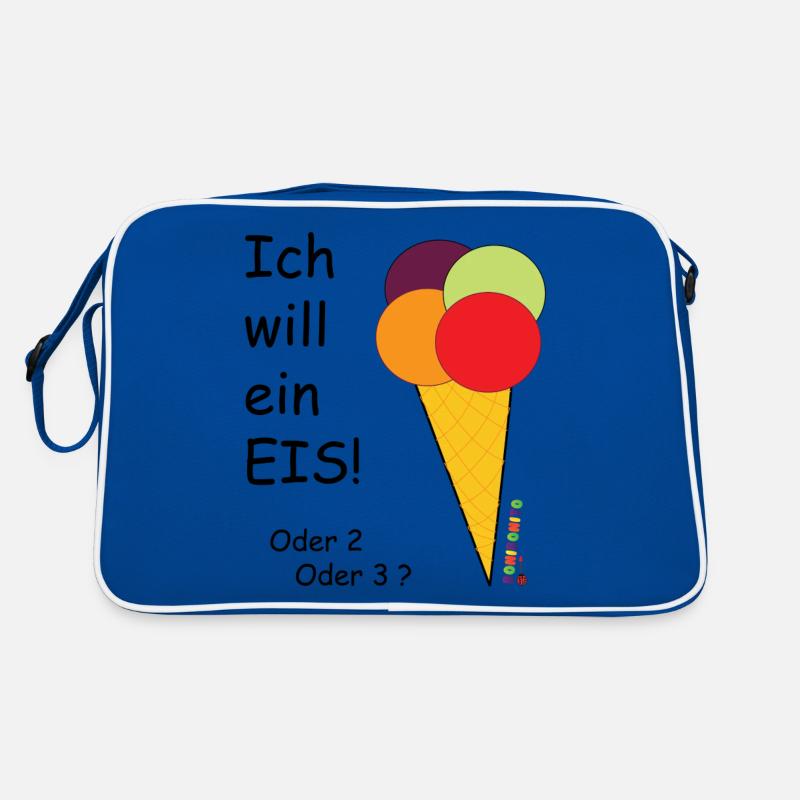 ich will ein eis Retro Tasche