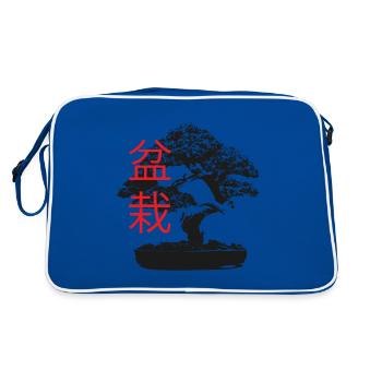 Petit Bonsai Noir Blanc - Sac Retro - bleu/blanc - Dos