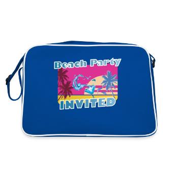 Cool party shirt summer beach vacation gift - Retro Bag - blue/white - Back
