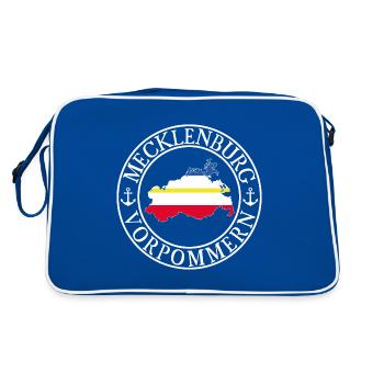 Mecklembourg-Poméranie occidentale - Sac Retro - bleu/blanc - Dos