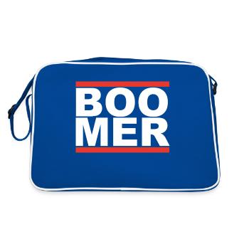 Boomer Baby-Boomer Internet-Meme - Retro Tasche - Blau/Weiß - Hinten