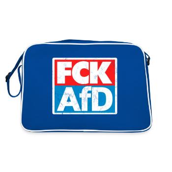 FCK AFD - Retro Tasche - Blau/Weiß - Hinten