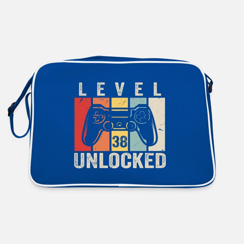 Level 38 Unlocked 38 Year Old Birthday Gift Retro Bag