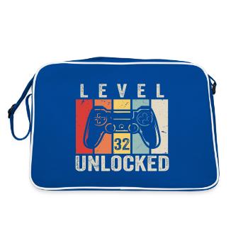 Niveau 32 Débloqué Cadeau d’anniversaire de 32 ans - Sac Retro - bleu/blanc - Dos