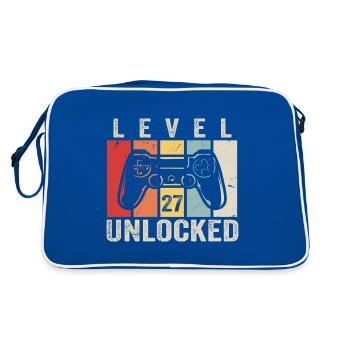 Niveau 27 Débloqué Cadeau d’anniversaire de 27 ans - Sac Retro - bleu/blanc - Dos