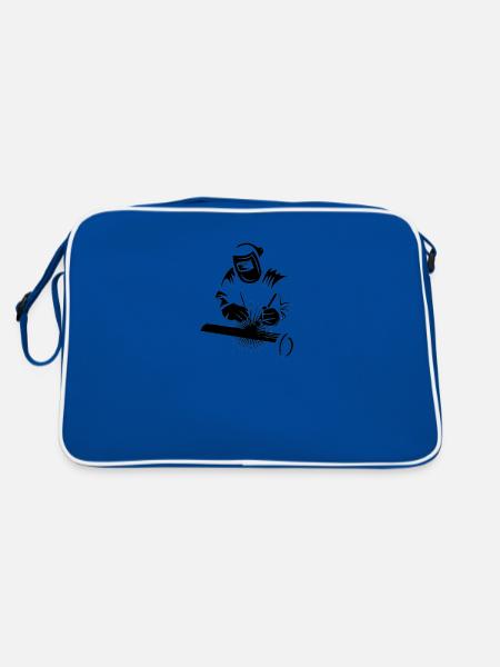 Soudage design soudeur - Sac Retro - bleu/blanc - Dos