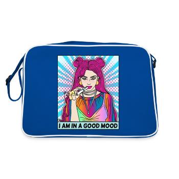 POP-ART ARTWORK JOINT SMOKING FEMME - Sac Retro - bleu/blanc - Dos